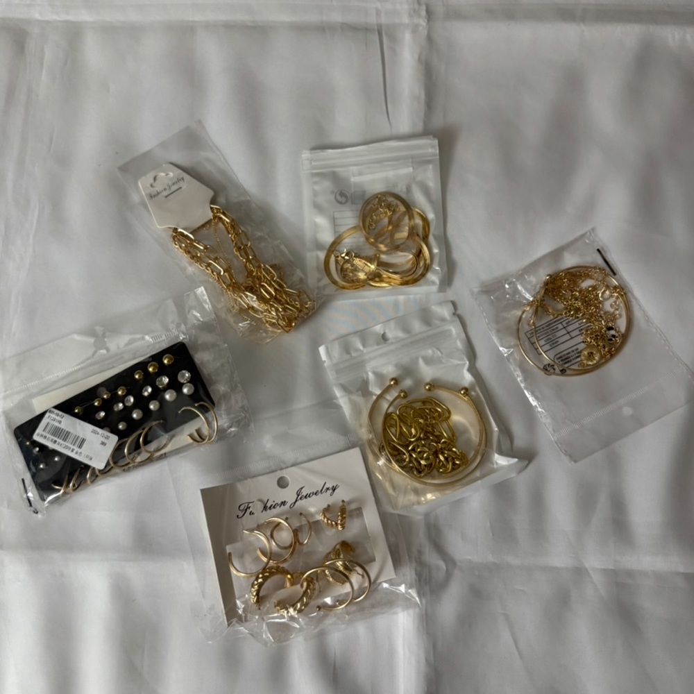 Fashion Jewelry Bundle - “Gold” Necklaces, Earrings and Bracelet